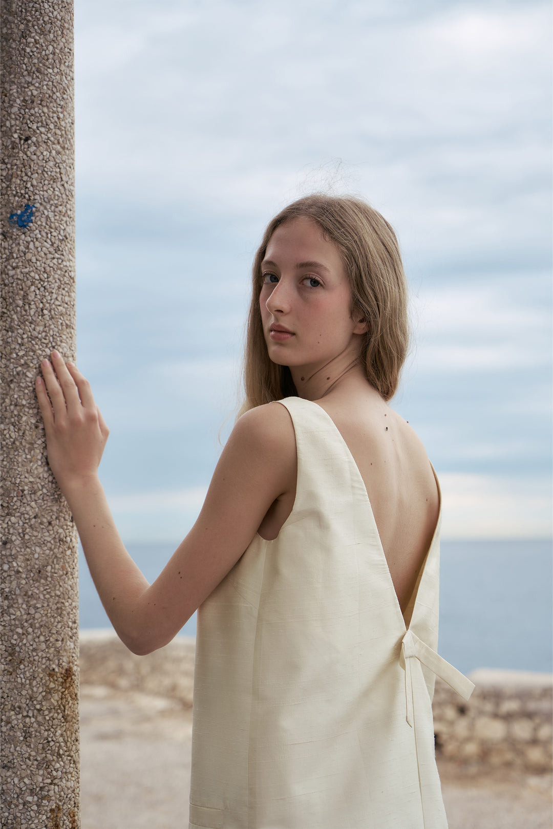 PAJA Women's Dupion Silk Dress with Bows - Corn Yellow