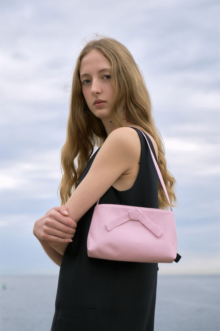 PAJA Women's Dupion Silk Dress with Bows - Black