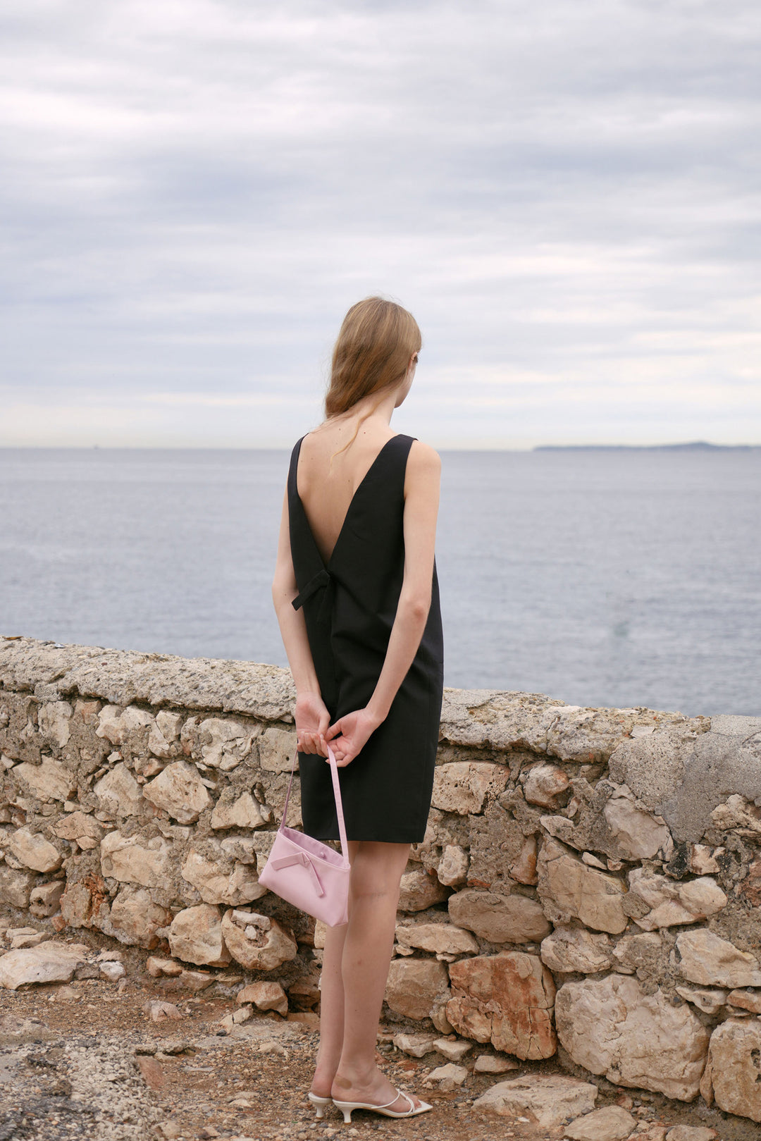 PAJA Women's Dupion Silk Dress with Bows - Black