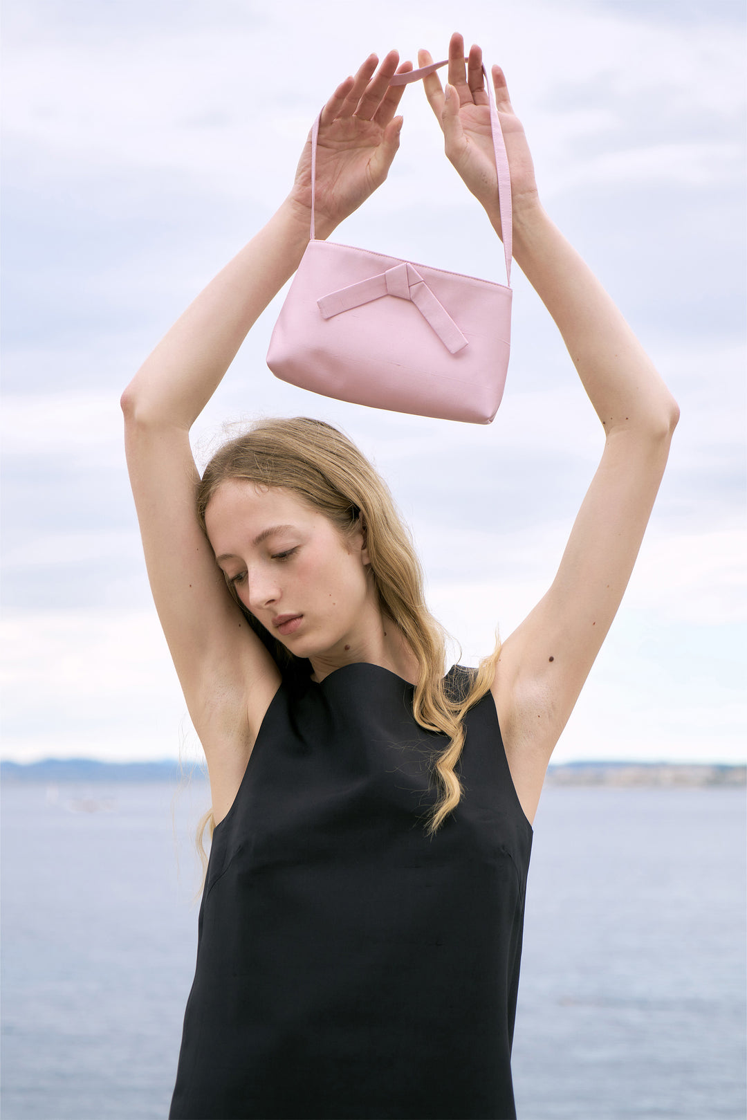 PAJA Berries Bow Dupion Silk Bag - Pink