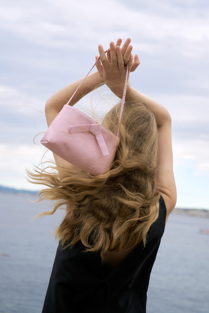 PAJA Berries Bow Dupion Silk Bag - Pink