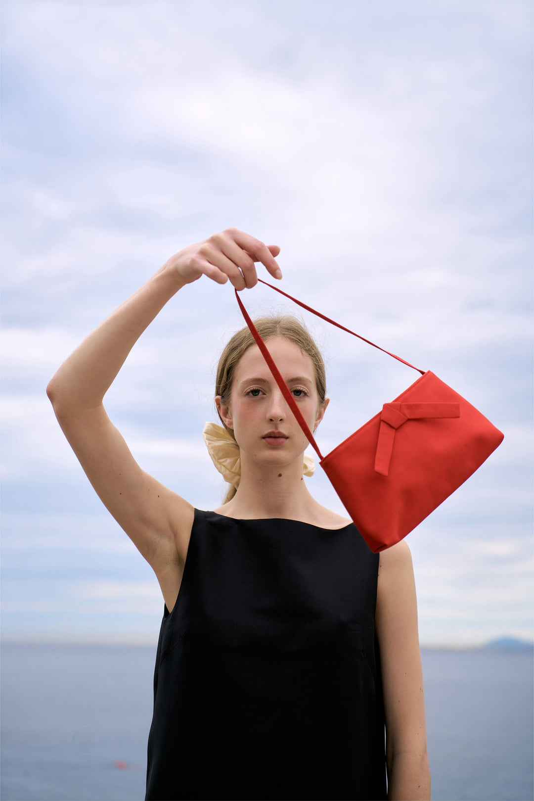 PAJA Berries Bow Dupion Silk Bag - Red