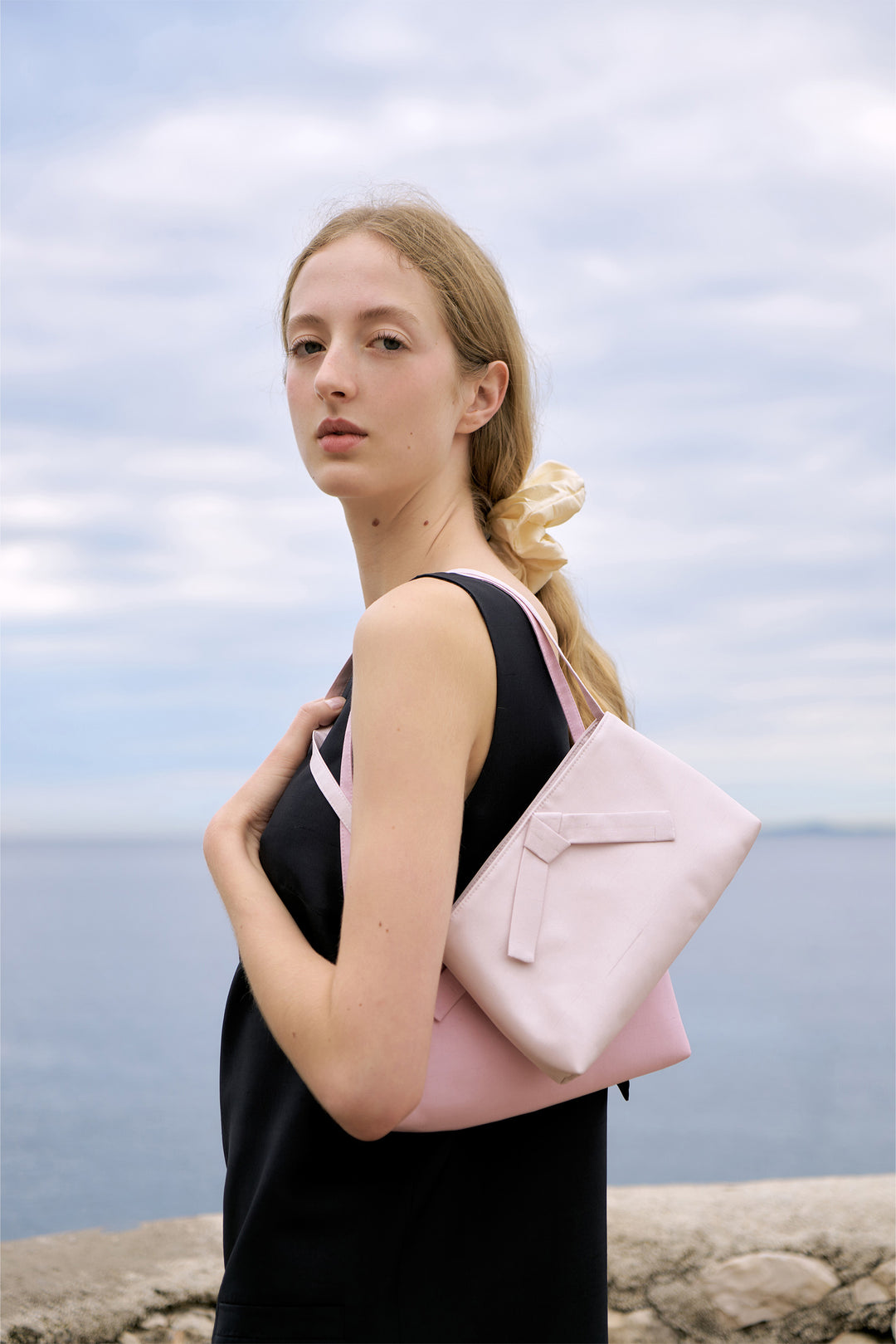 PAJA Berries Bow Dupion Silk Bag - Pink