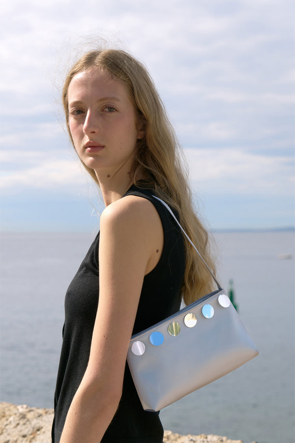 PAJA Gleam Collection Sequins Shoulder Bag - Light Blue