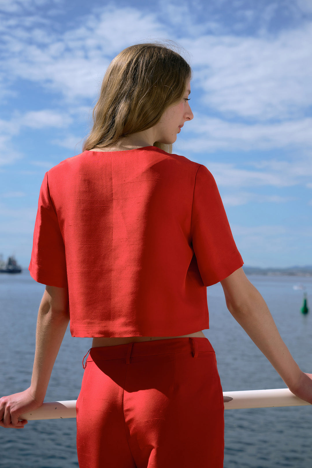 PAJA Berries Dupion Silk Blouse - Red