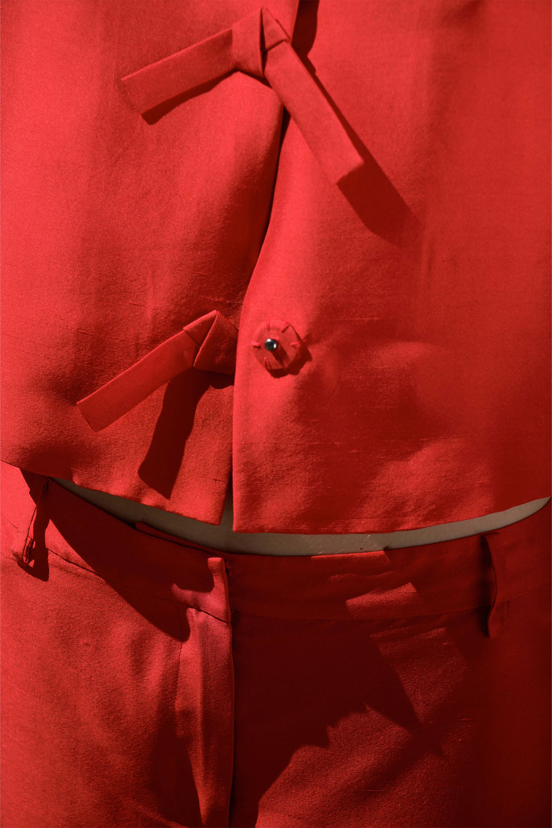 PAJA Berries Dupion Silk Blouse - Red