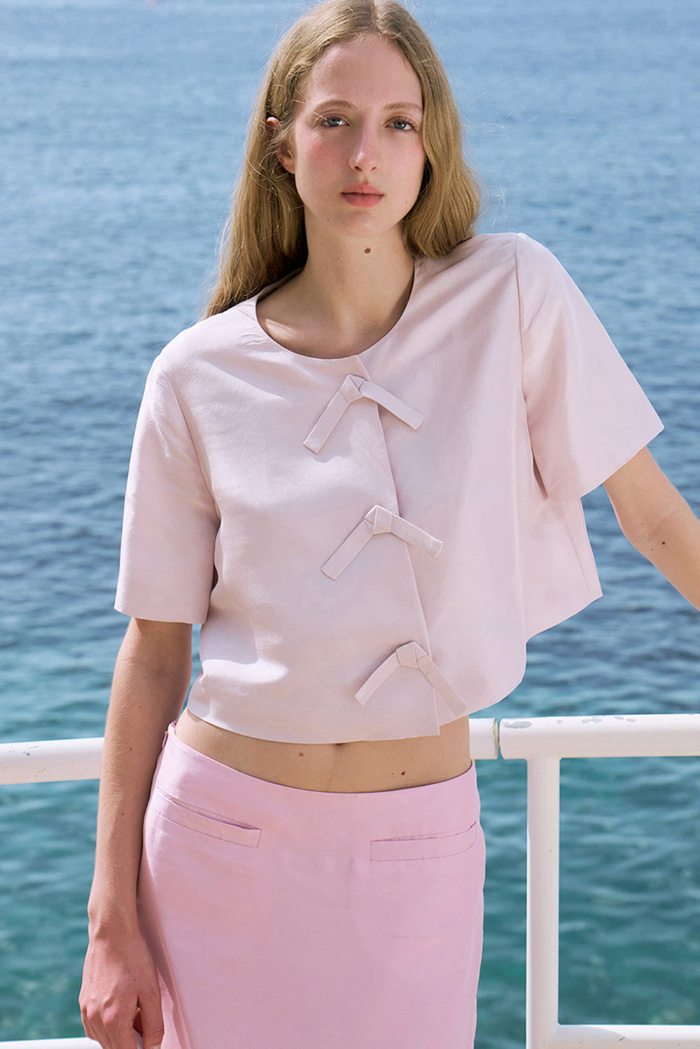 PAJA Berries Dupion Silk Blouse - Pink-Silk Top-Not Just Pajama