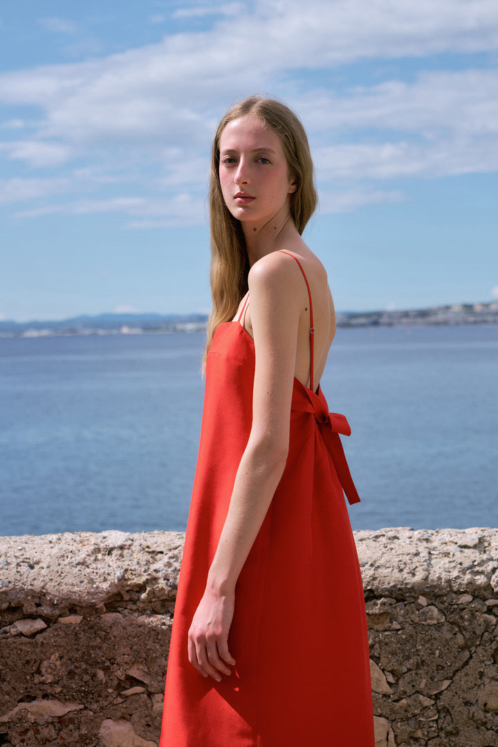 PAJA Berries Women's Dupion Silk Maxi Dress - Red