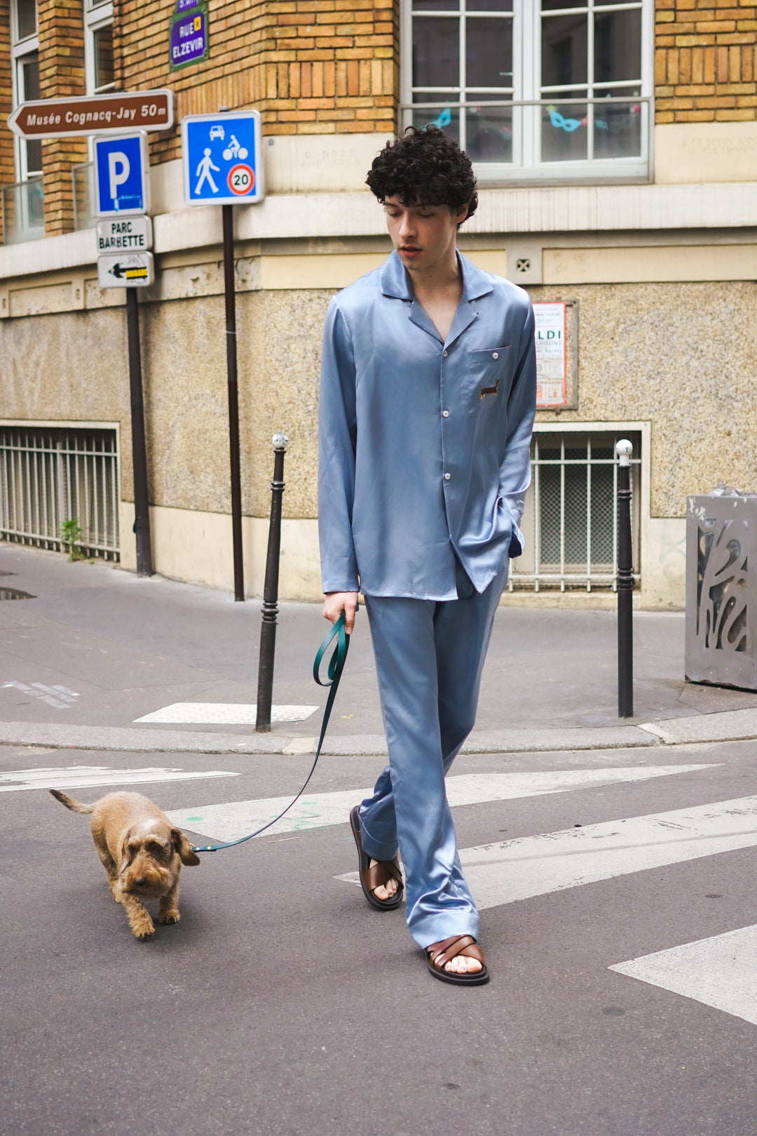 Animal Lover Box | Puppy Edition Dachshund Charm Silk Lounge Set + Sleeping Eye Mask