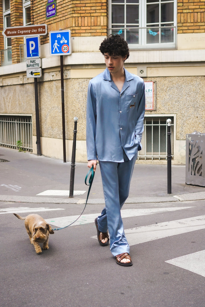 Animal Lover Box | Puppy Edition Dachshund Charm Silk Lounge Set + Sleeping Eye Mask