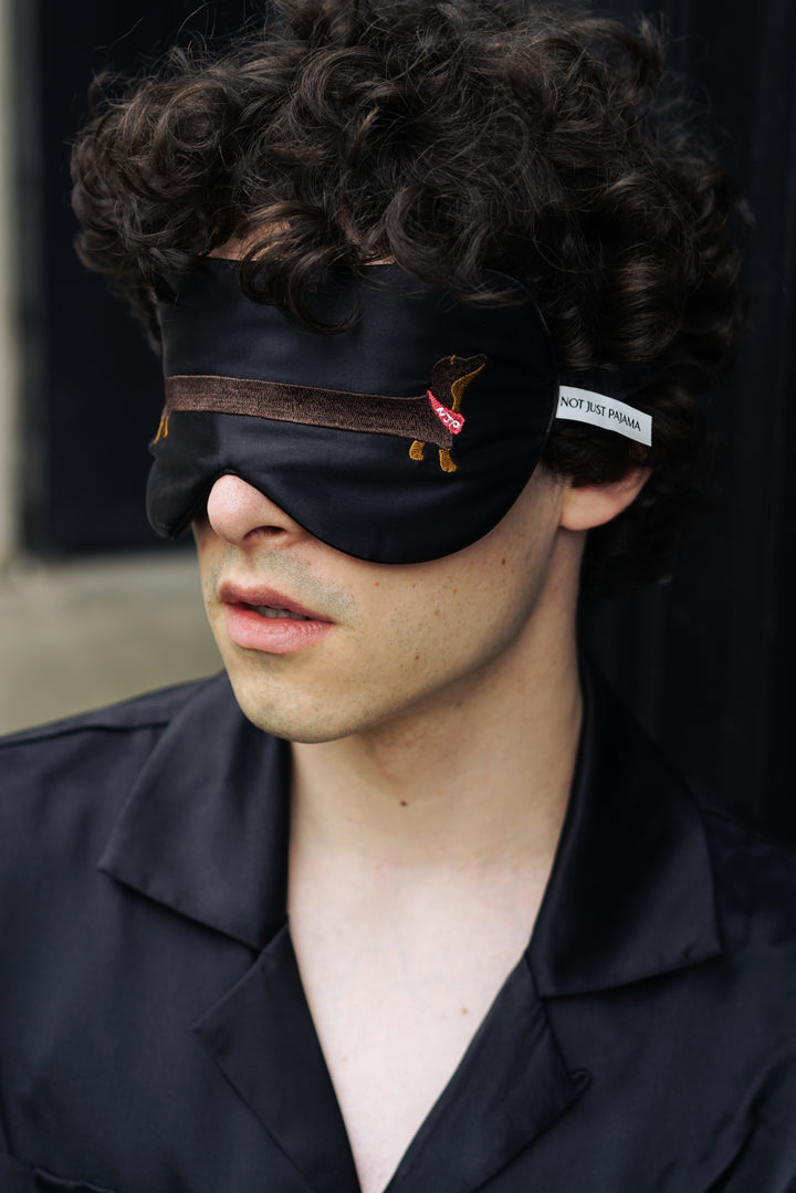 Animal Lover Box | Puppy Edition Dachshund Charm Silk Lounge Set + Sleeping Eye Mask
