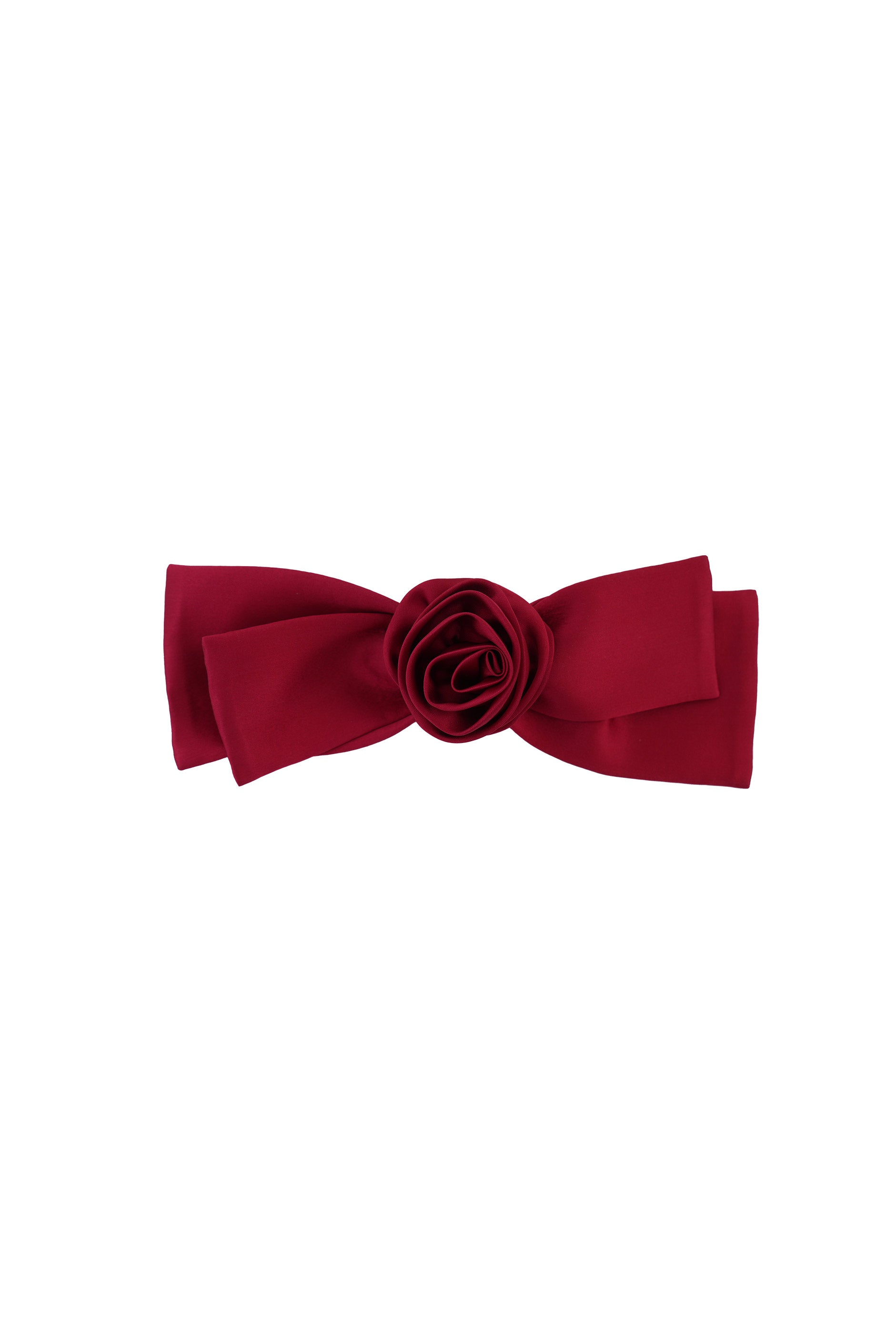 Tuscan Sun Handcrafted Silk Bow Clip-Silk Accessories-Red-NJP24105-Not Just Pajama