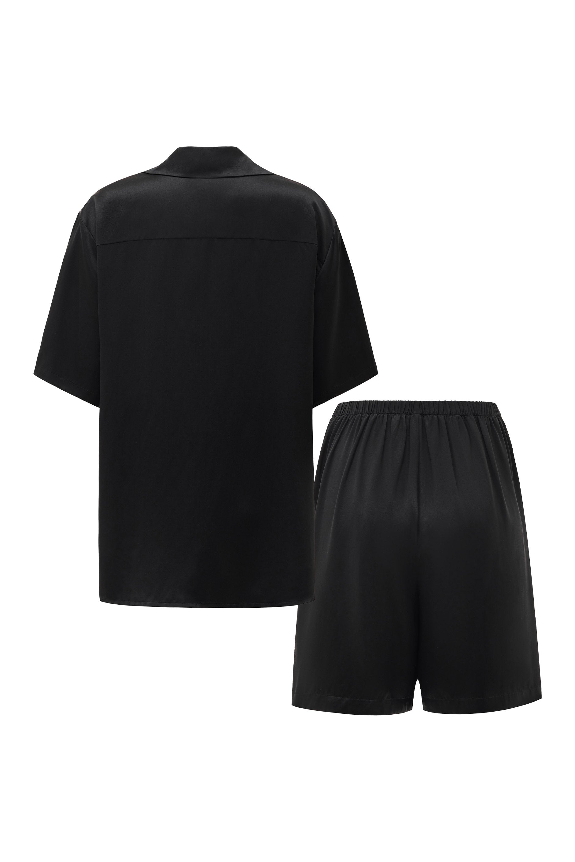 Men's Silk Short Set with Dachshund Embroidery – Not Just Pajama