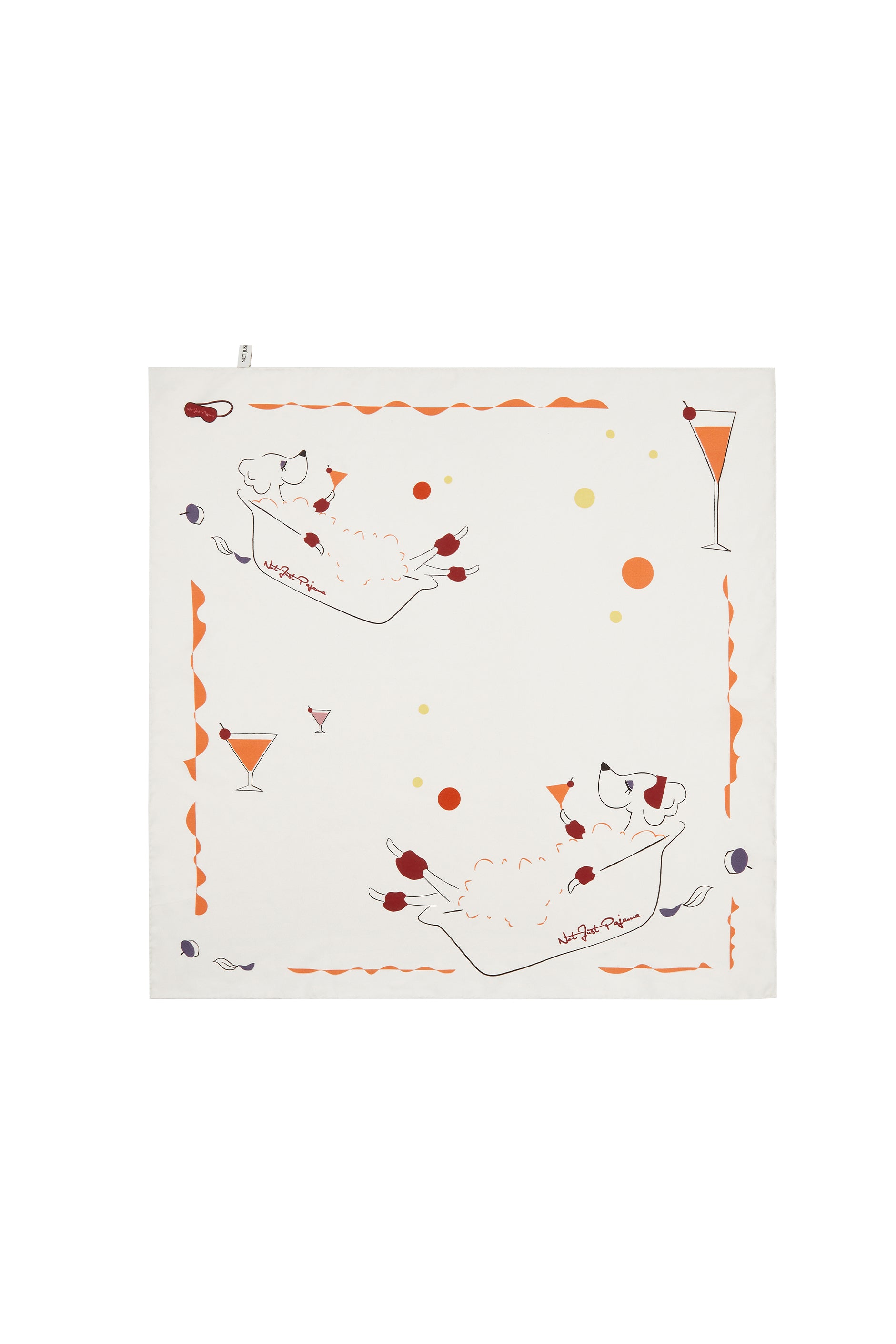 Puppy Edition Bubble Pup Silk Scarf-Silk Twilly-Not Just Pajama