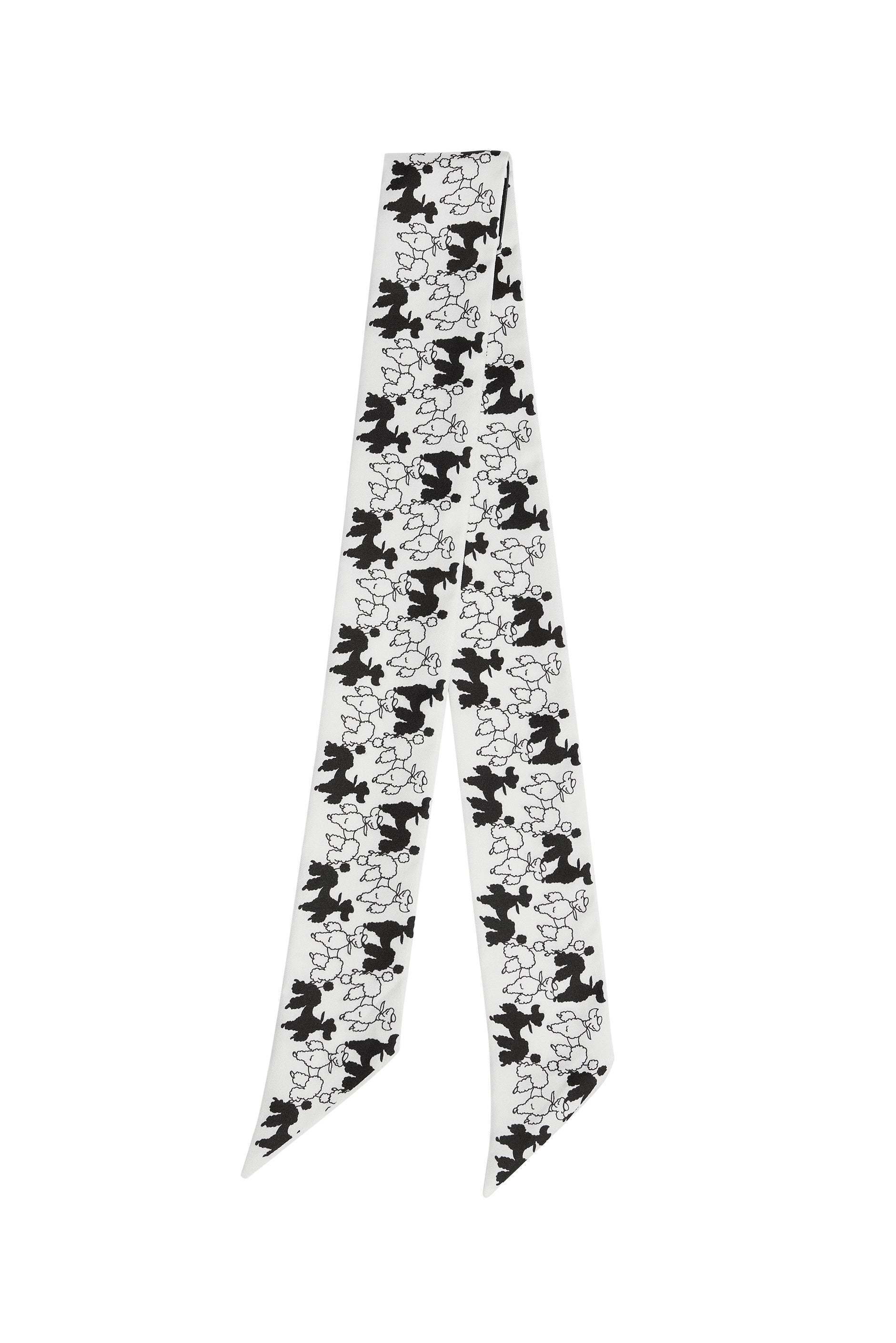 Puppy Edition Diamond Poodles Silk Twilly-Silk Twilly-Not Just Pajama