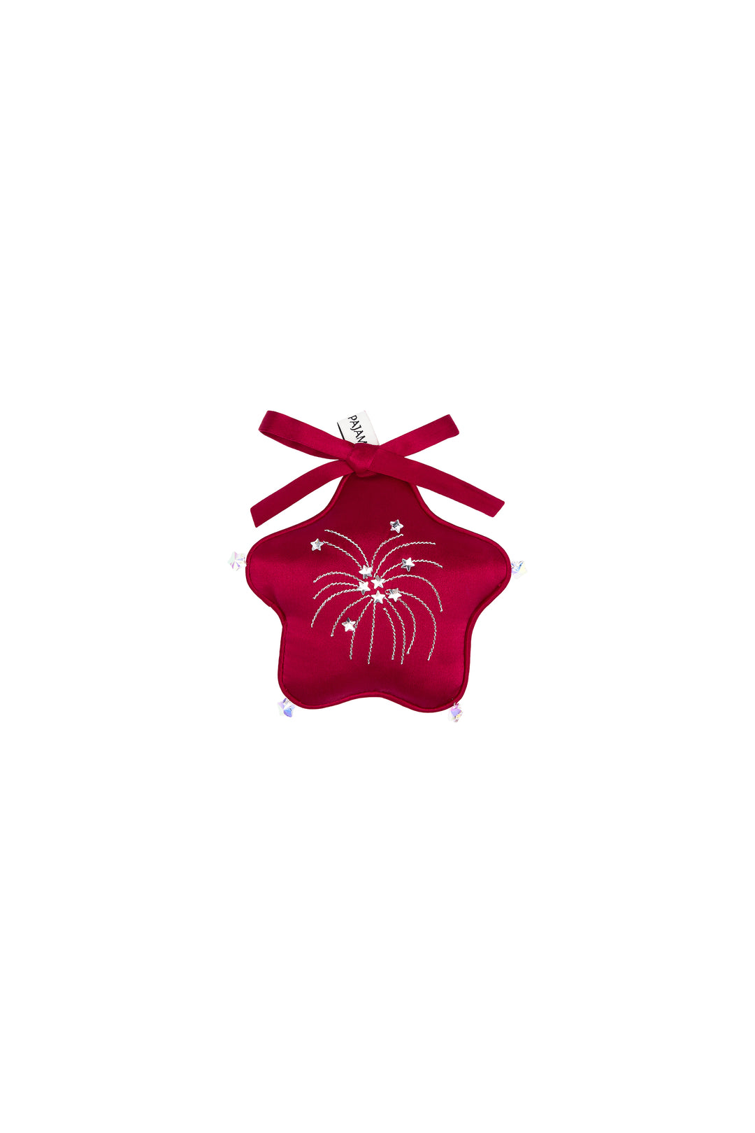 VEGA 22mm Mulberry Silk Crystal Star Scent Sachet-Silk Accessories-Burgundy-One Size-NJP25124-Not Just Pajama