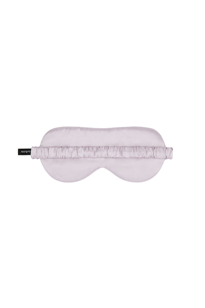 VEGA Collection Feathered Silk Rhinestone-Embellished Eye Mask - Amethyst