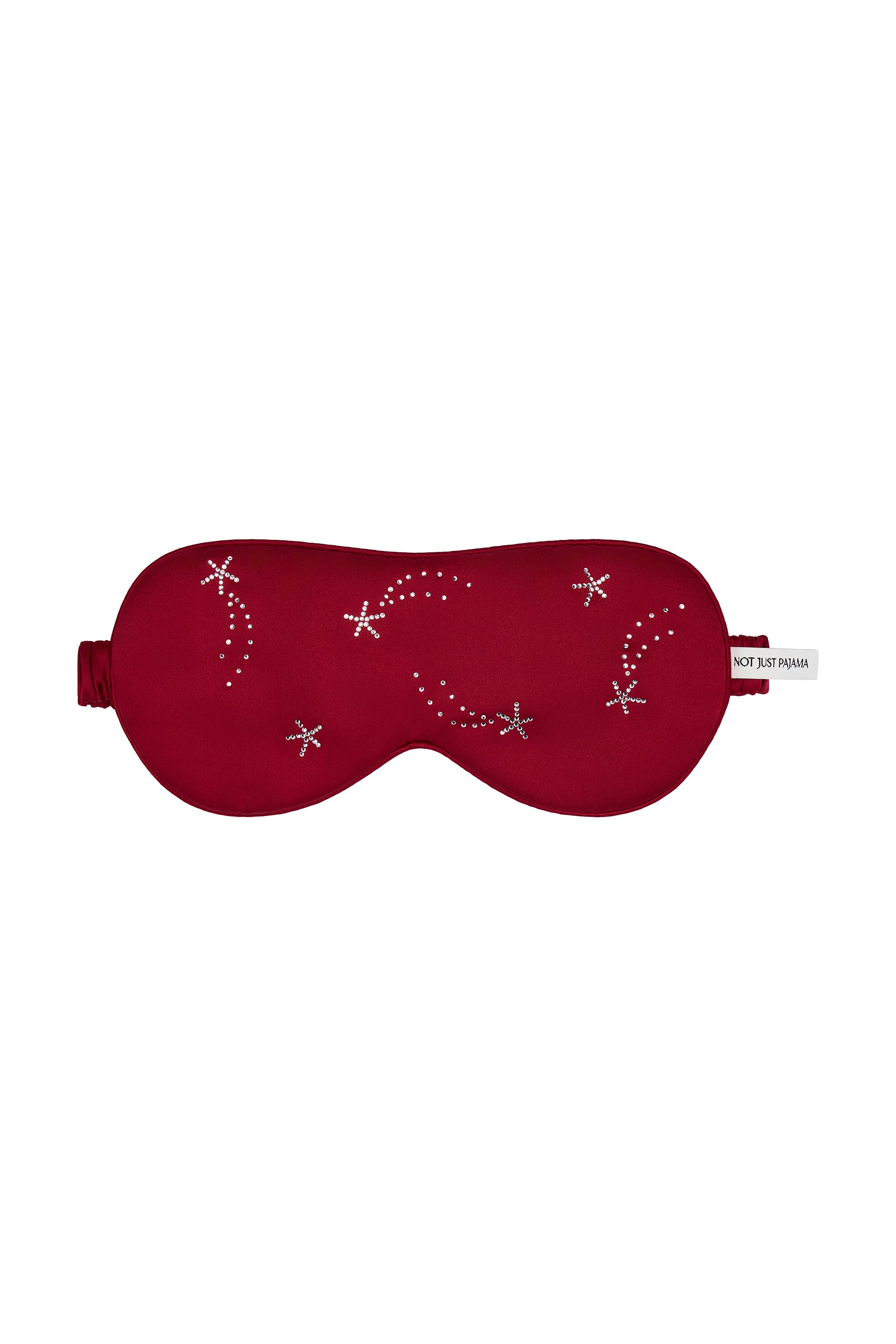VEGA Women’s 22mm Mulberry Silk Crystal Sleep Mask-Silk Accessories-Burgundy-One Size-Not Just Pajama