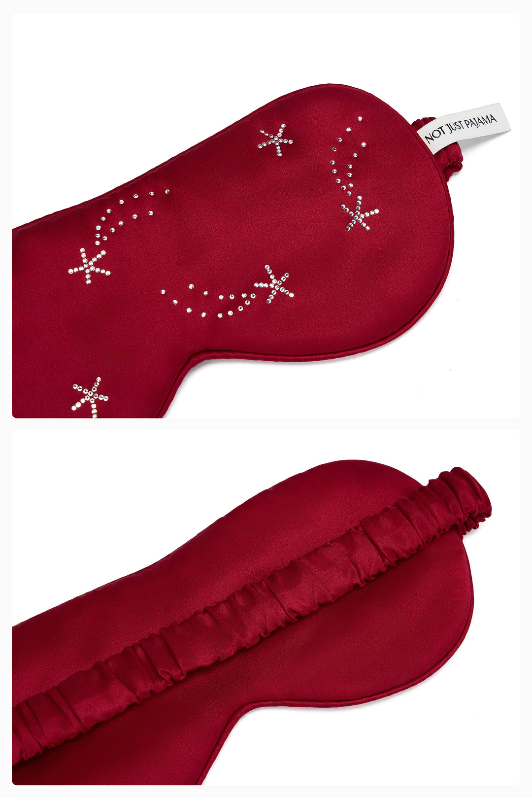 VEGA Women’s 22mm Mulberry Silk Crystal Sleep Mask-Silk Accessories-Not Just Pajama