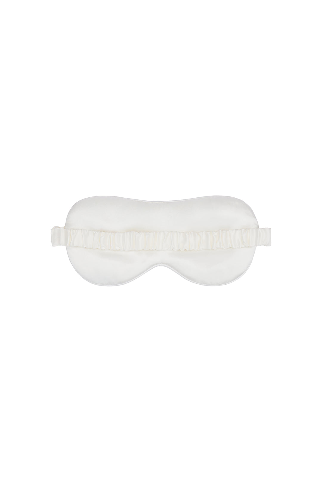VEGA Collection Feathered Silk Rhinestone-Embellished Eye Mask - White
