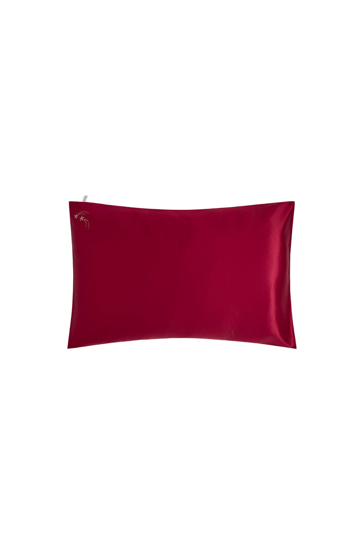VEGA 22mm Mulberry Silk Crystal Pillowcase-Silk Pillowcase-Burgundy-One size-NJP25140-Not Just Pajama