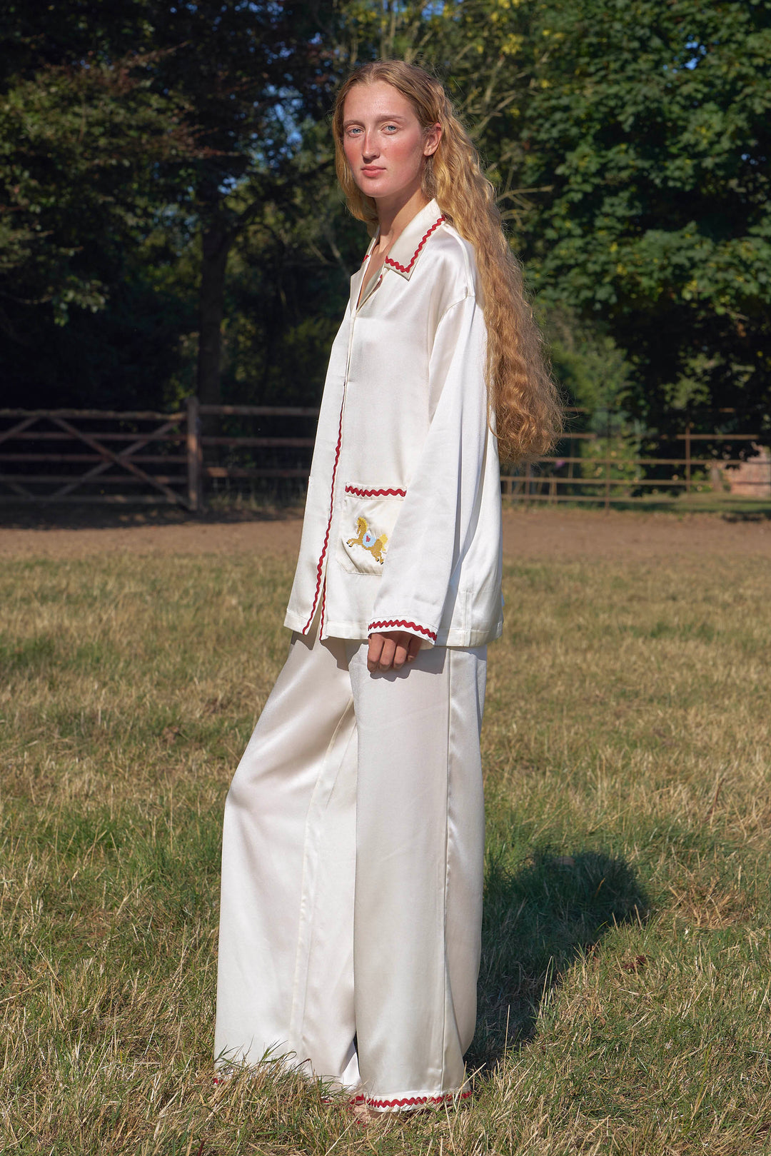 Pony Farm Women’s 22mm Mulberry Silk Long Sleeve Pajama Set-Silk Pajamas Long Set-Not Just Pajama