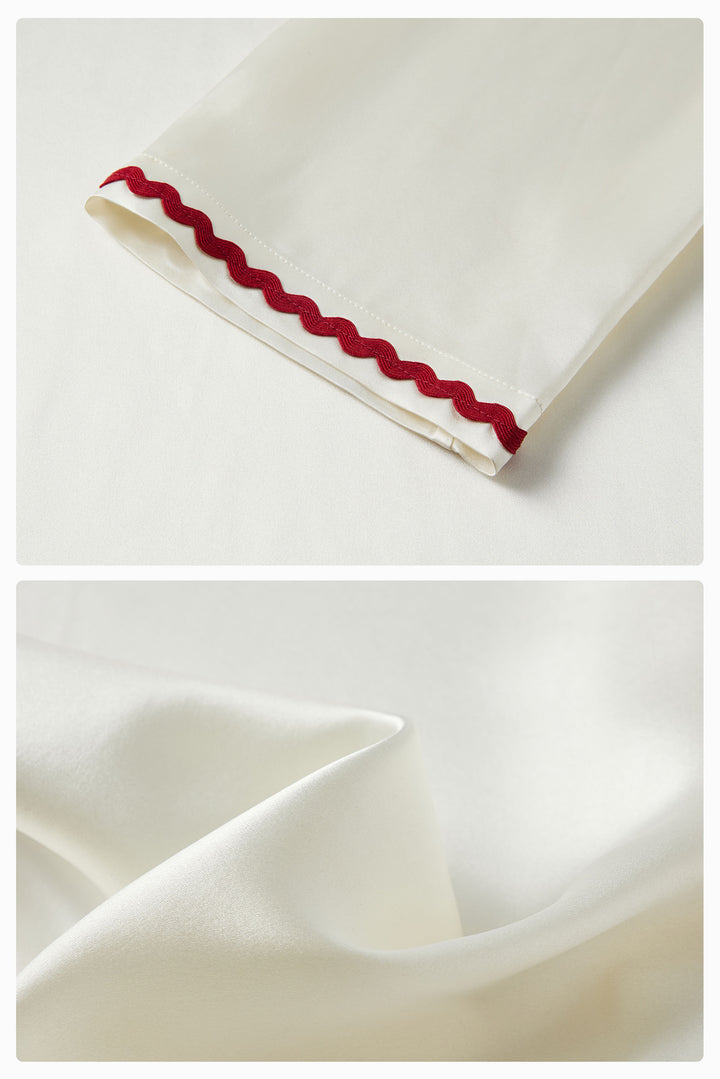 Pony Farm Women’s 22mm Mulberry Silk Long Sleeve Pajama Set-Silk Pajamas Long Set-Not Just Pajama