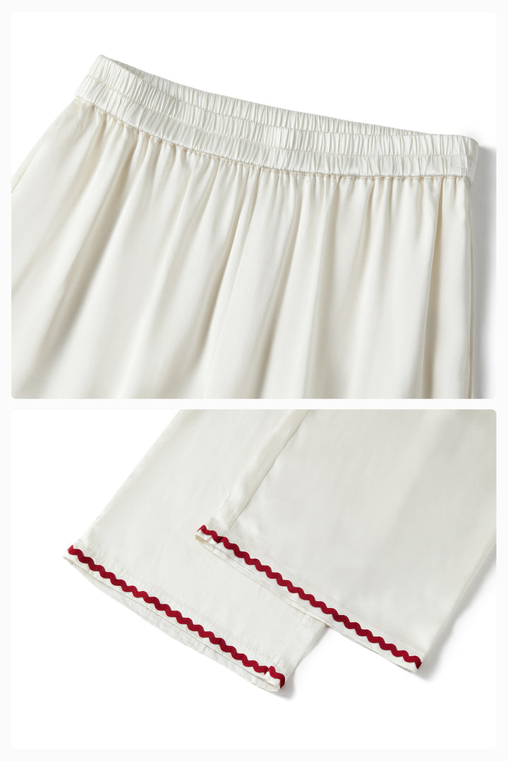 Pony Farm Women’s 22mm Mulberry Silk Long Sleeve Pajama Set-Silk Pajamas Long Set-Not Just Pajama