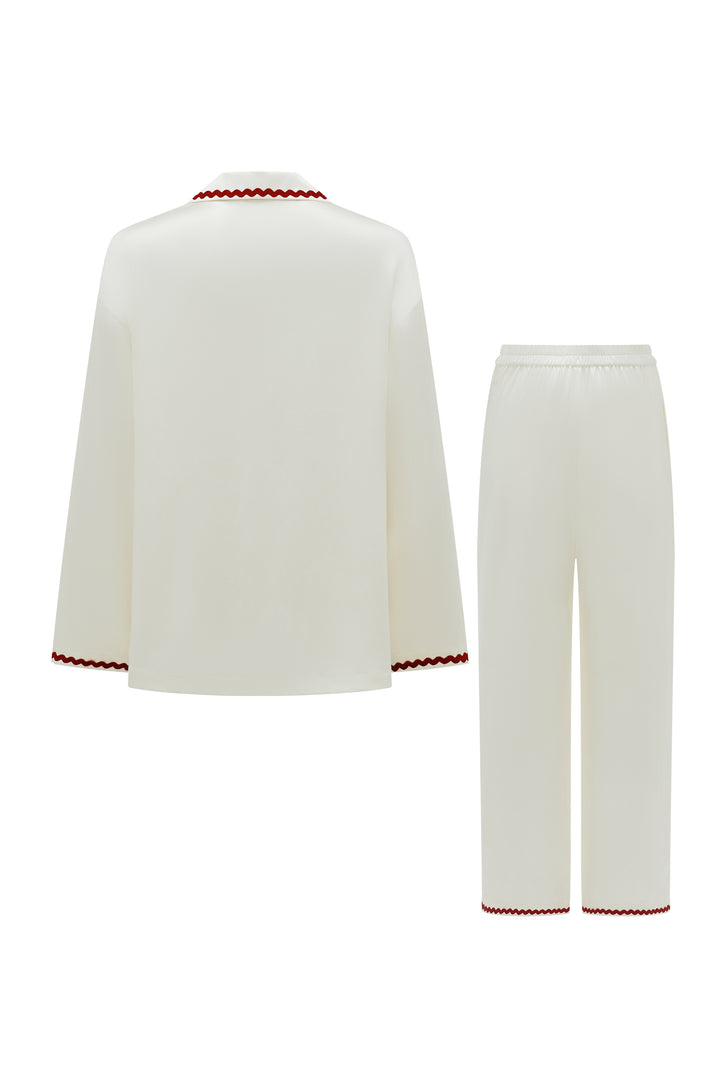 Pony Farm Women’s 22mm Mulberry Silk Long Sleeve Pajama Set-Silk Pajamas Long Set-Not Just Pajama