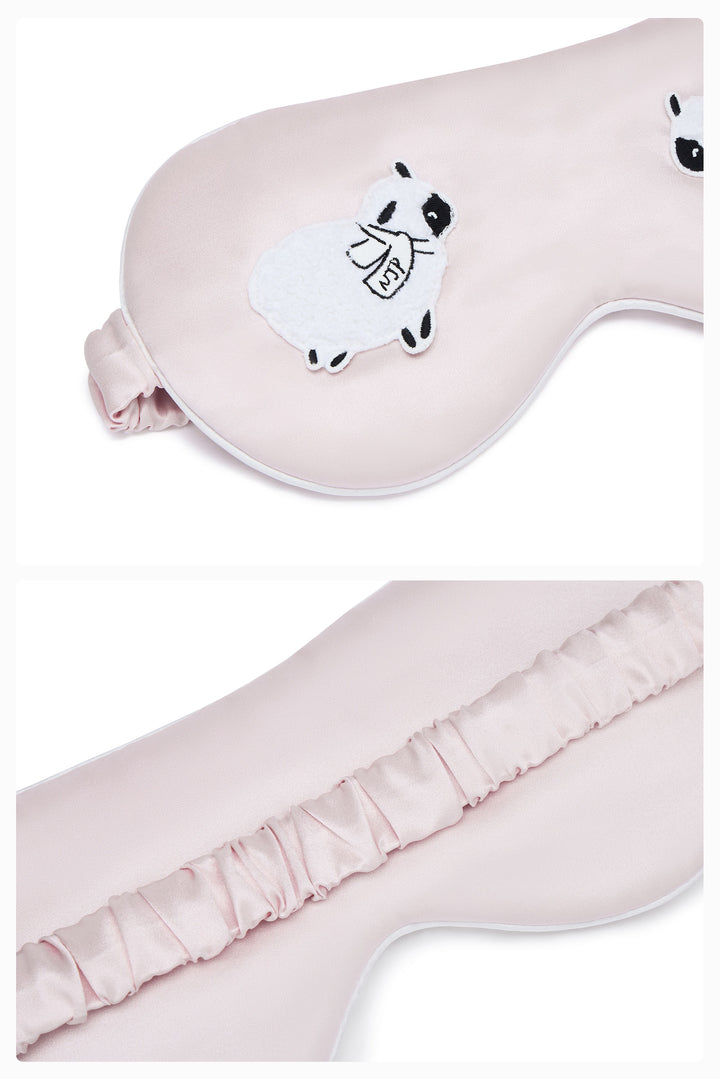 BUBU Collection Silk Sleeping Eyes Mask - Pink / Black