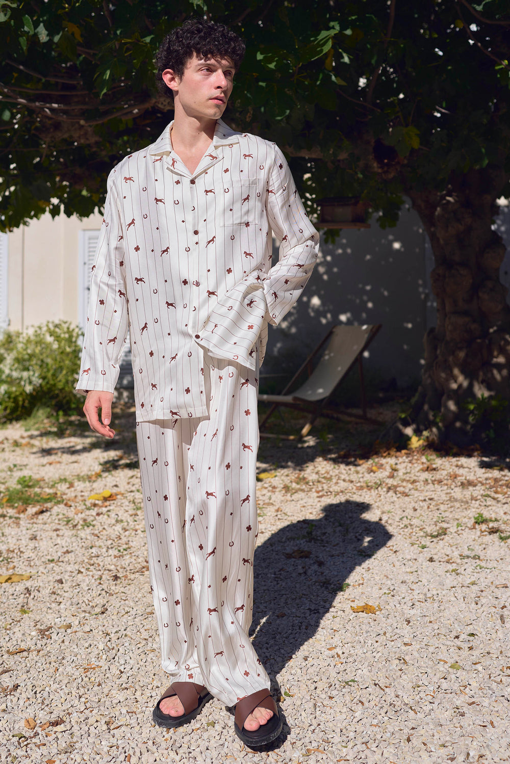 Pony Farm Unisex 18mm Mulberry Silk Twill Long Sleeve Pajama Set-Silk Pajamas Long Set-Not Just Pajama