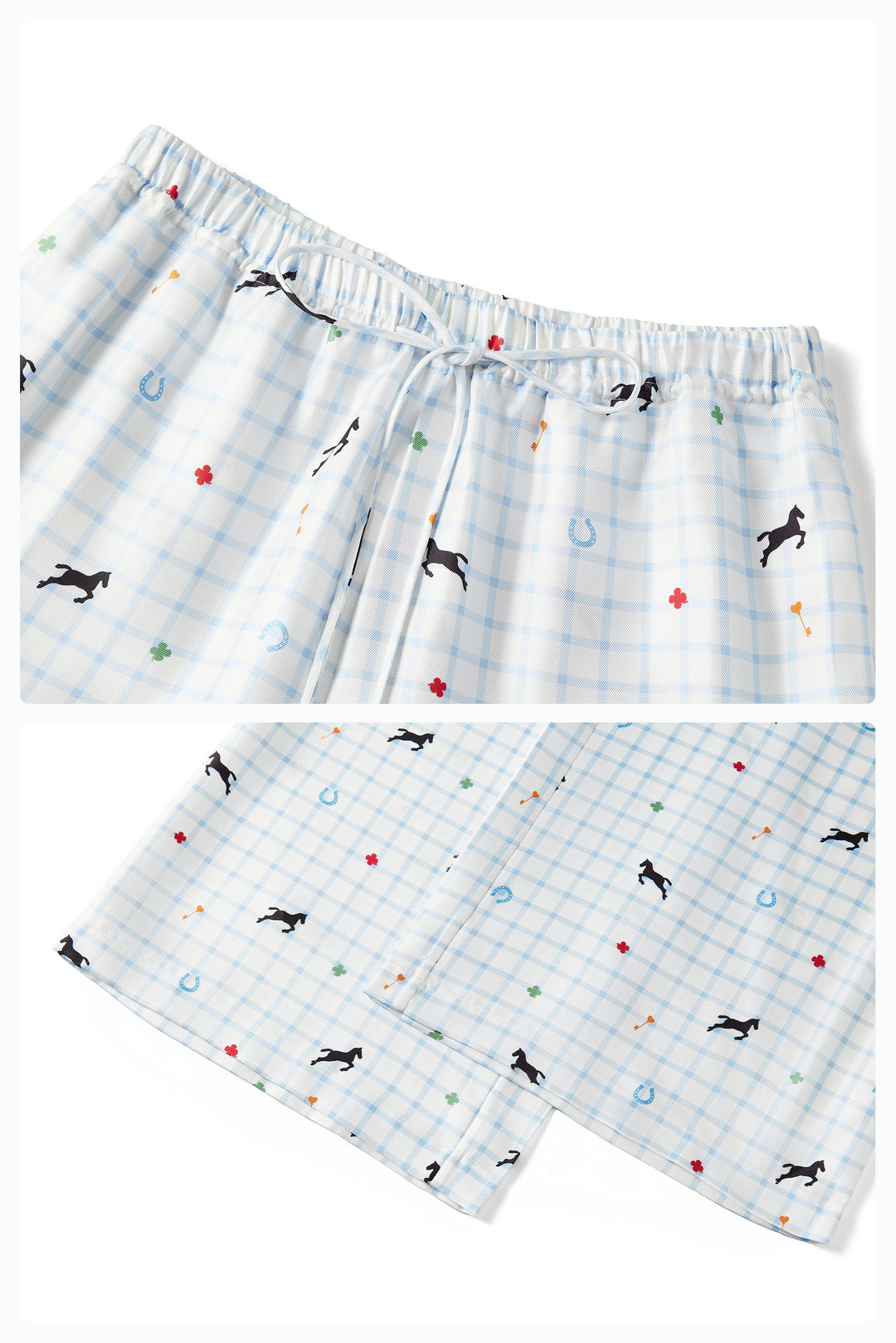 Pony Farm Women’s 18mm Mulberry Silk Twill Long Sleeve Pajama Set-Silk Pajamas Long Set-Not Just Pajama