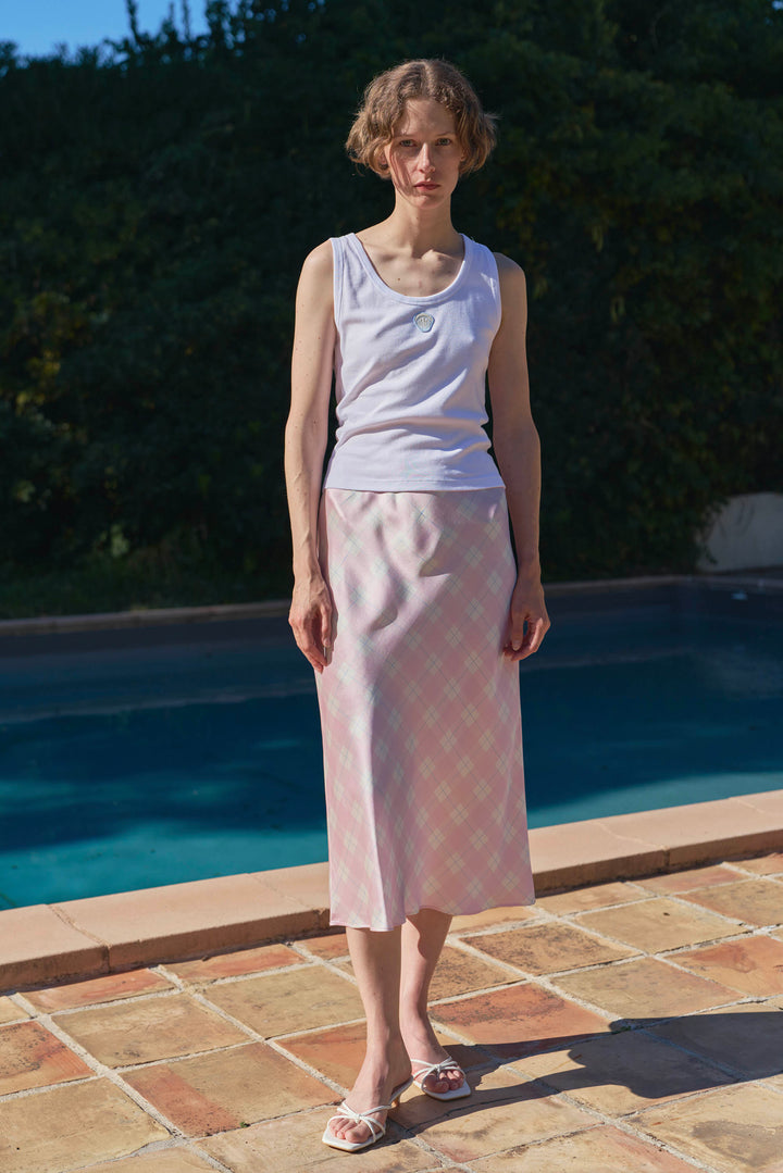 Kiki Cat 22 Momme Mulberry Silk Bias Midi Skirt in 100% mulberry silk by Not Just Pajama - image 8