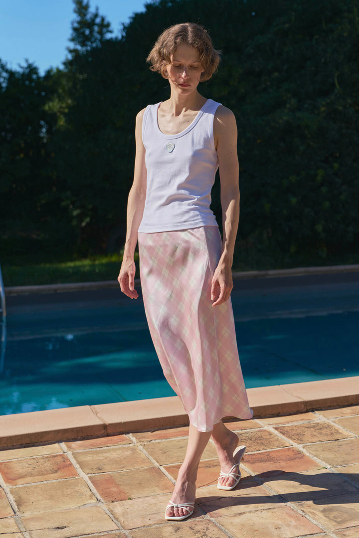 Kiki Cat 22 Momme Mulberry Silk Bias Midi Skirt in 100% mulberry silk by Not Just Pajama - image 5