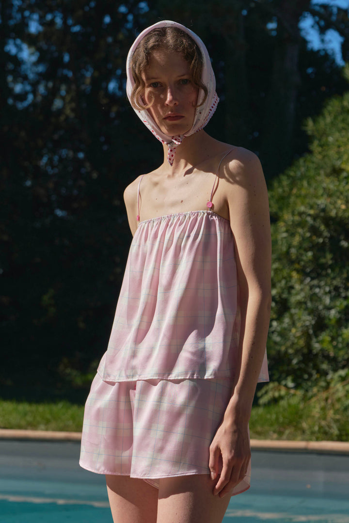 Kiki and Milo Cat 22 Momme Mulberry Silk Couple Resort Pajama Set in 100% mulberry silk by Not Just Pajama - image 8