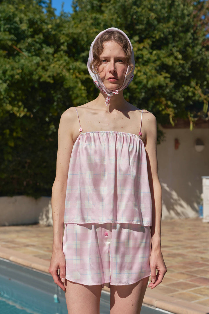Kiki and Milo Cat 22 Momme Mulberry Silk Couple Resort Pajama Set in 100% mulberry silk by Not Just Pajama - image 5