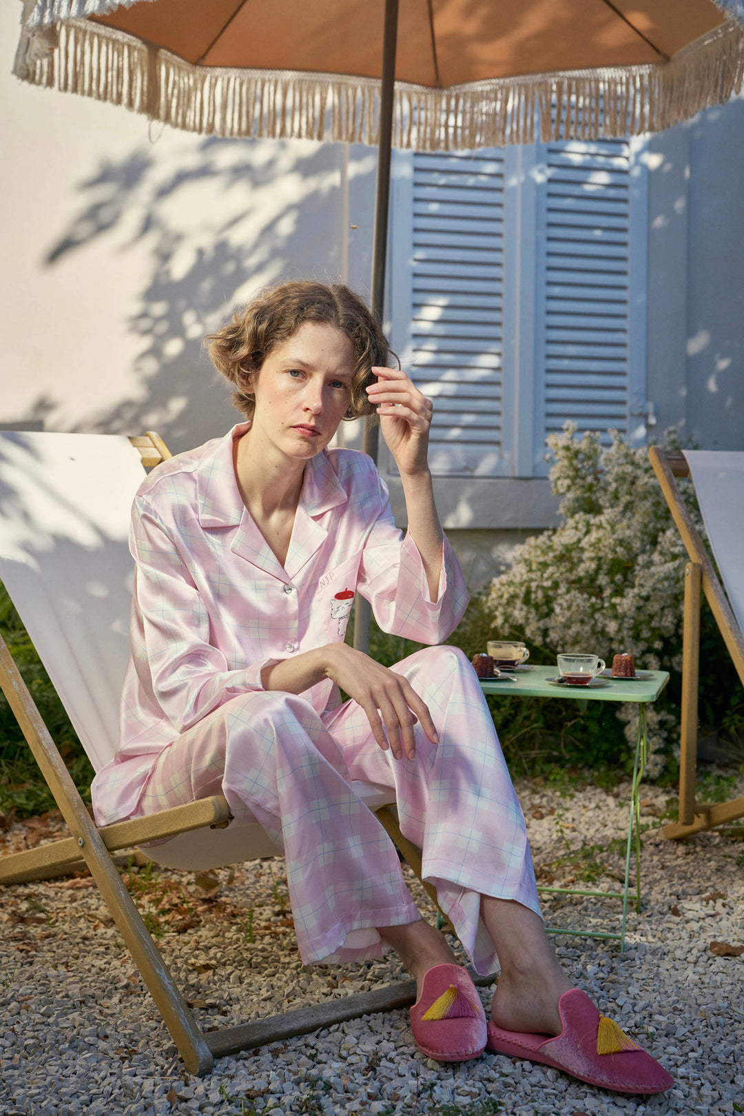 Kiki and Milo Cat 22 Momme Mulberry Silk Couple Pajama Set