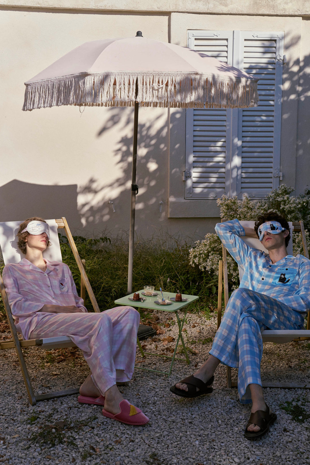 Kiki and Milo Cat 22 Momme Mulberry Silk Couple Pajama Set