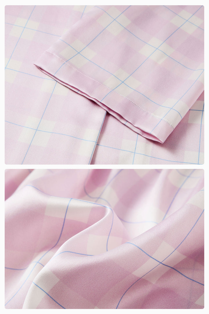 Kiki and Milo Cat 22 Momme Mulberry Silk Couple Pajama Set