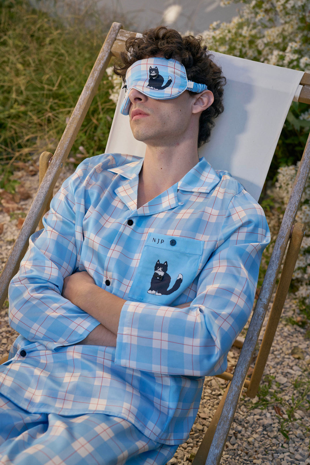 Kiki and Milo Cat 22 Momme Mulberry Silk Couple Pajama Set