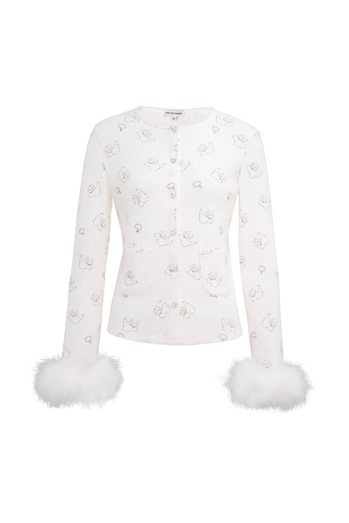 Kiki Cat Wool Silk Knit Top and Pants
