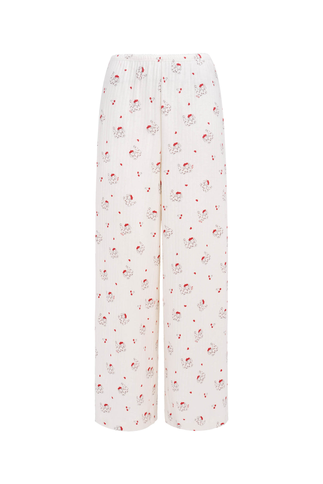 Kiki Cat Wool Silk Knit Top and Pants