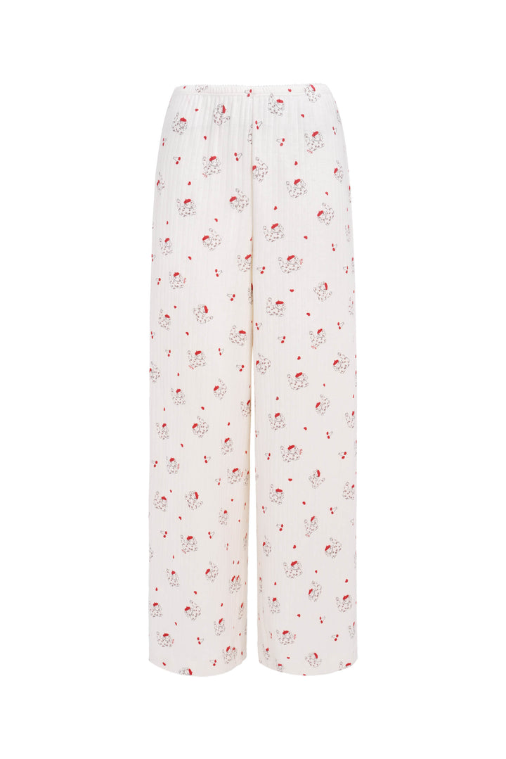 Kiki Cat Wool Silk Knit Top and Pants