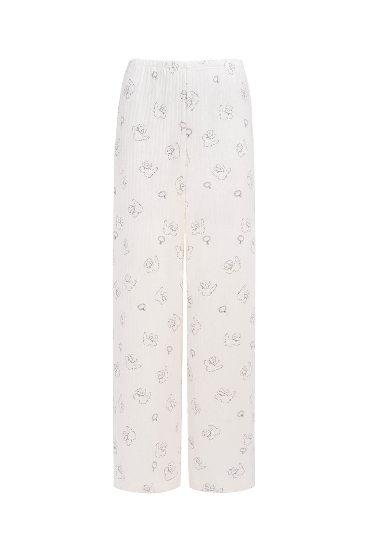Kiki Cat Wool Silk Knit Top and Pants