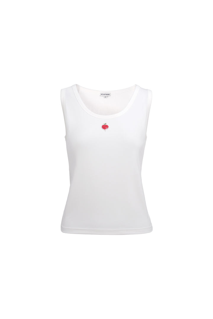 Farm Edit Red Turnip Modal-Silk Knit Tank Top