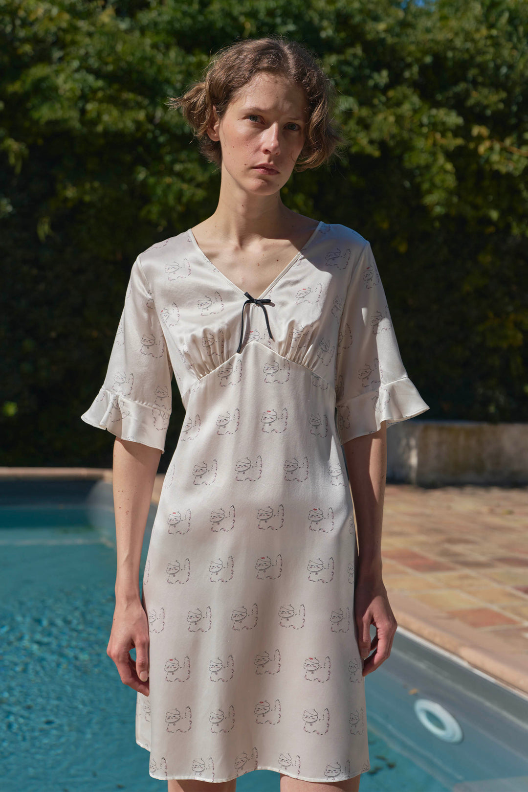 Kiki Pearl Cat 22 Momme Silk Nightdress