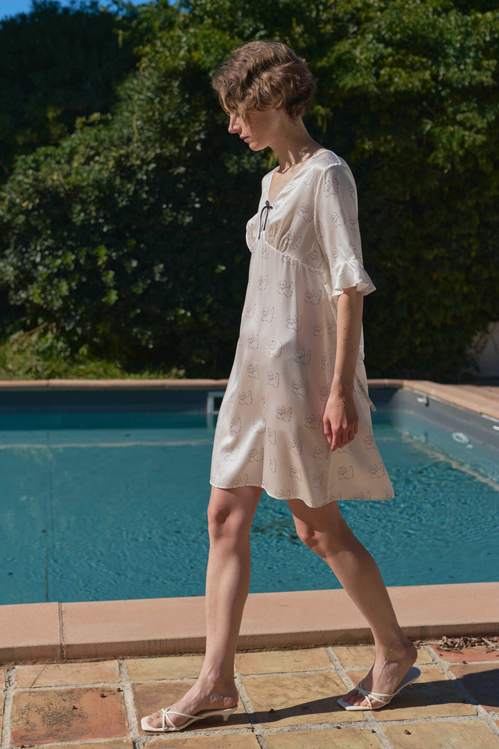 Kiki Pearl Cat 22 Momme Silk Nightdress