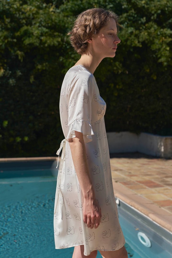 Kiki Pearl Cat 22 Momme Silk Nightdress