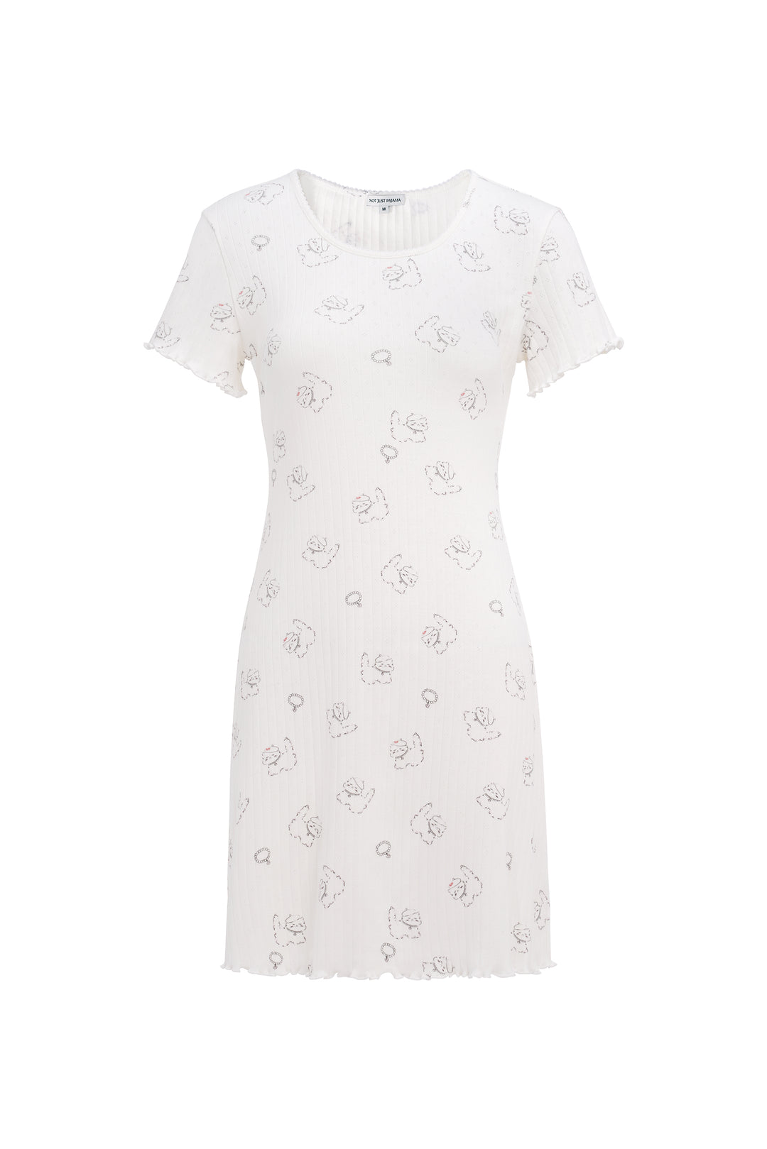 Kiki Cat Wool Silk Knit Short Sleeve Dress