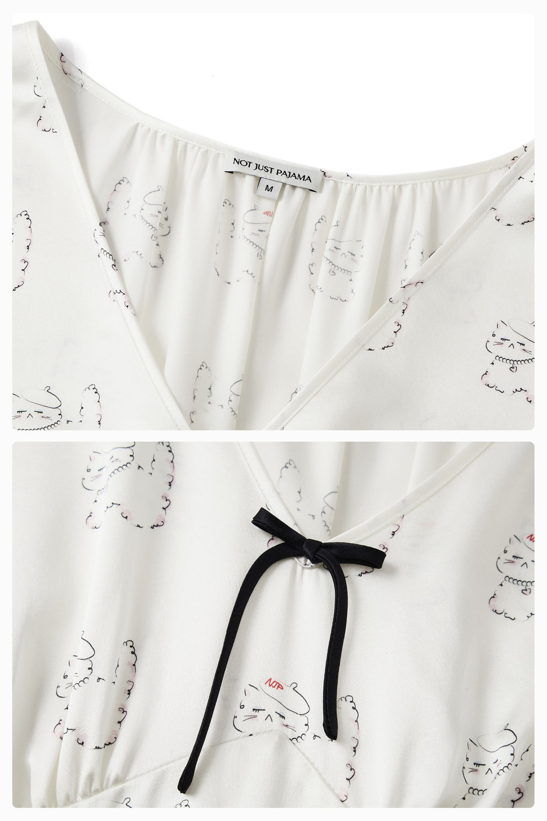 Kiki Pearl Cat 22 Momme Silk Nightdress